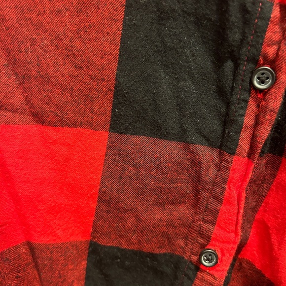 Women’s Old Navy Flannel Red & Black Buffalo Plaid Shirt Large - Picture 3 of 10